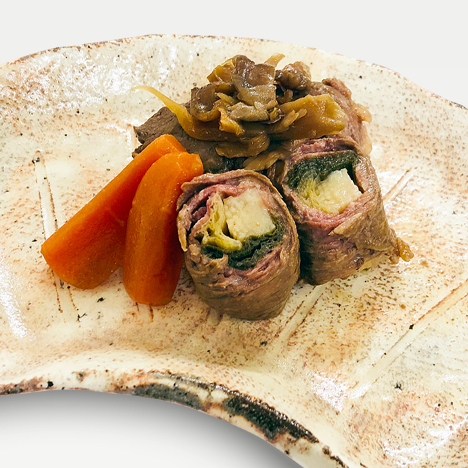 三田極太ねぎの黒毛和牛肉巻き